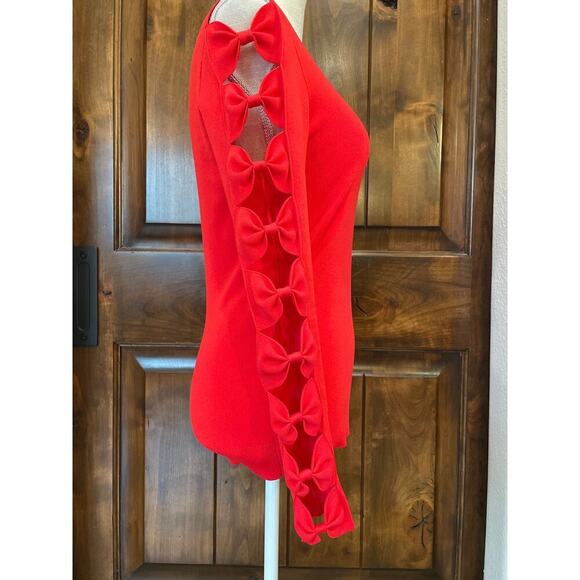 Ted Baker Women’s Yonoh Cutout Bow-Sleeve Sweater in Red size 8 - Picture 6 of 8